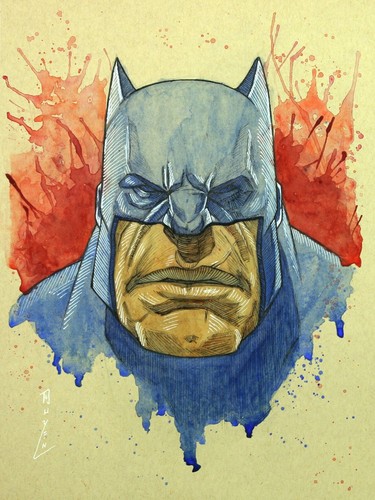 Batman portrait painting - painting,