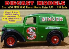 OLD MORRIS 'Z' 5cwt; SINGER SEWING MACHINES 1:43 SCALE CLASSIC UK MADE LLEDO VAN