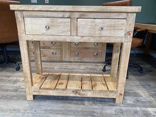 Bespoke chunky wooden console - bespoke,