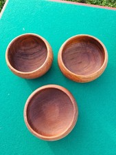vintage teak bowl mid century  danish x3