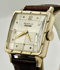 Vintage 1950s Mens Benrus  17j