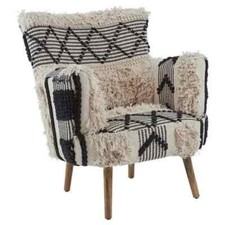 Shaggy Accent Armchair Boho