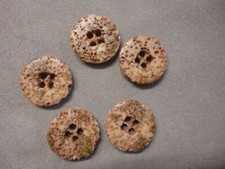 5 x Unusual Cream Speckled