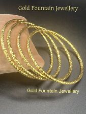 22K Small Wrist Gold Filled Bangle Set Of 4Adult Size 38grams Size 2.4 Ref:-534