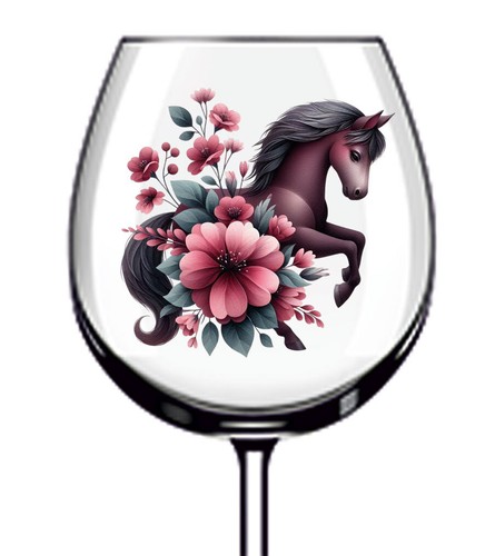 12x watercolor horse flower - watercolor,
