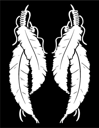 Native american feathers decal - feathers,