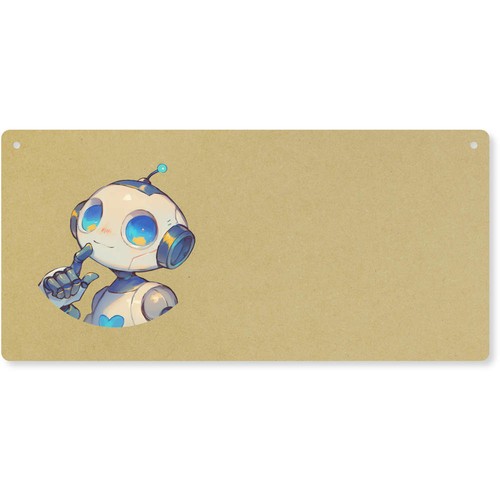 Cute shy robot portrait - robot, portrait'