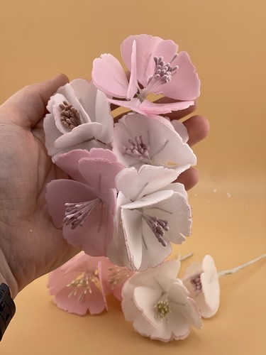 Handmade wafer paper flowers - paper,