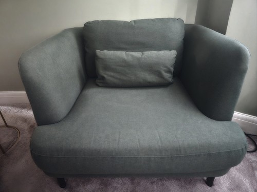 Made com green armchair - green,