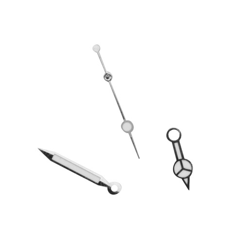 Silver plated watch hands - silver,