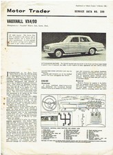 VAUXHALL VX4/90 FB SERIES 1962- MOTOR TRADER TECHNICAL DATA & SERVICE BULLETIN