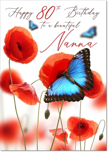 Doodlecards nana 80th birthday - nana,