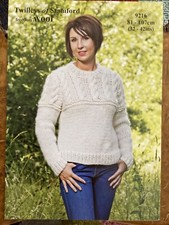 Womens Knitting Patterns Jumper & Hat in Freedom Yarn 32-42”  Twilleys 9216