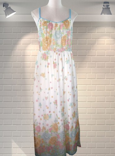 Vintage double nylon floral - nylon,