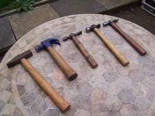 Bundle Of Old  Mixed Hammers - X 5 - Light Weight - Small Heads.