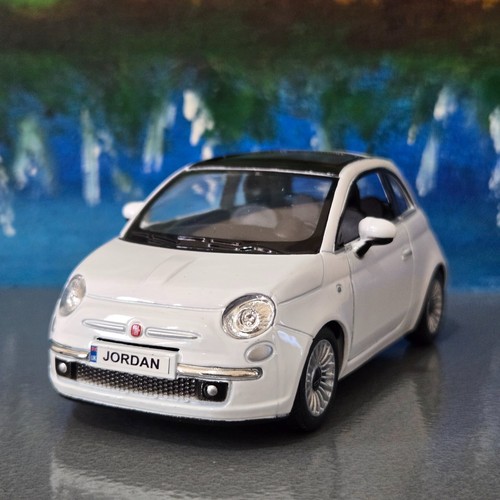 Kinsmart white fiat 500e 28 - white,