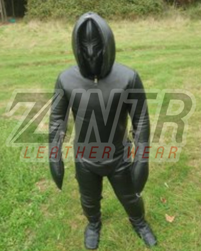 Padded leather catsuit - catsuit, body
