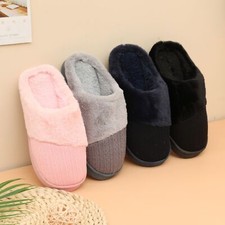 Ladies Mule Slippers Faux Fur