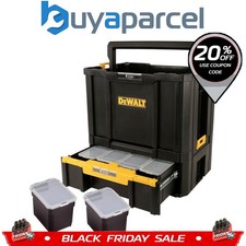 Dewalt Tstak III Combo - Carry Open Tote Tool Box Carrier + Deep Drawer Case