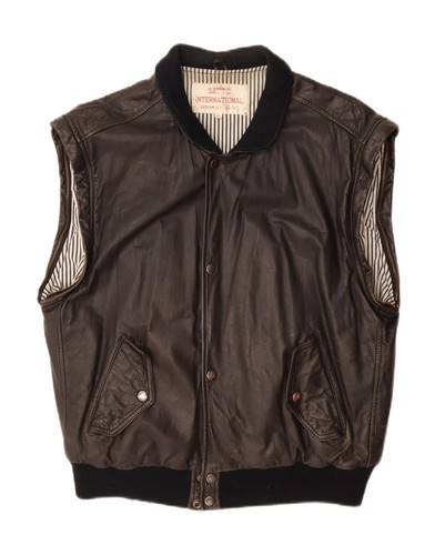 Gatto mens leather gilet - gatto,