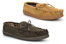Mens Moccasin Slippers Size 6
