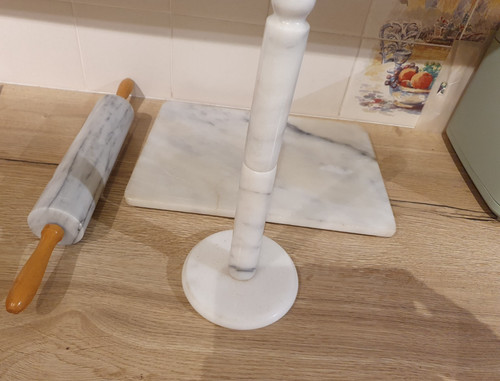 Marble rolling pin and - pin,