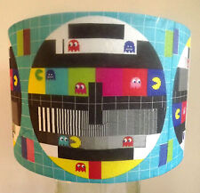 Retro Gaming Lamp shade,lampshade TV test card retro funky Pacman Free Gift
