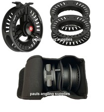 Greys Fly Fishing Reel + 2 Spare Spools + Case Cruise Cassette #5/6