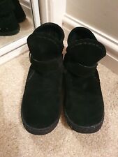 UGG AUSTRALIA Amley Black Suede Short Pixie Boots Size UK 4.5