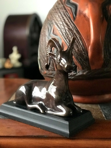 Vintage bronze longhorn - vintage,