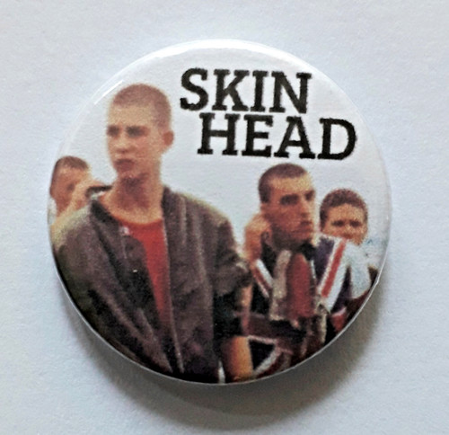 25mm badge skinhead lads on - of,