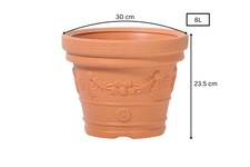 Terracotta effect plant pot - terracotta,