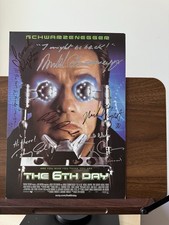 The Sixth Day Hand Signed Press Brochure Arnold Schwarzenegger Goldwyn Halloween