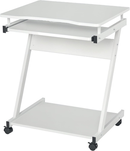 Mobile computer desk - desk, z-shaped