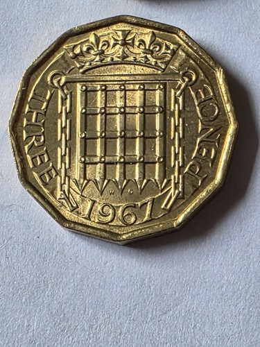 1967 three pence - 1967, brass