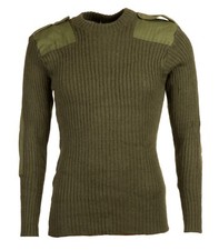 Real British Army Green Commando Jumper Wool Crew Neck Woolly Pully XS-XL VGC G1