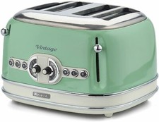 Retro 4 Slice Toaster, Green