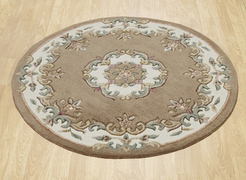 Round pastel beige - round,