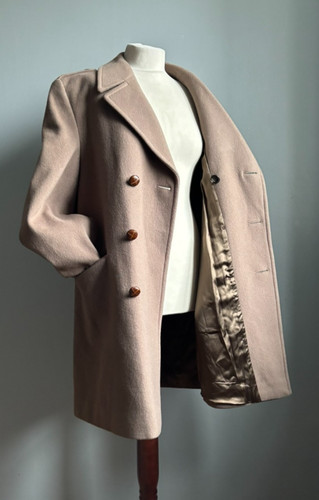 100 wool camel coat pea - wool,