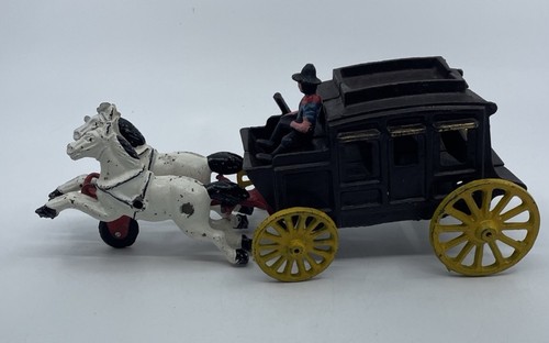 Vintage cast iron stagecoach - vintage,