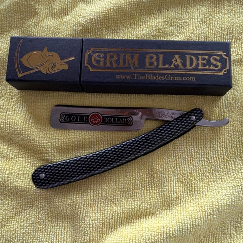 Gold dollar 208 straight razor - gold,