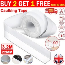 Bath Sealing Strip Self-Adhesive Caulk Strip Tape Toilet Wall Sealing Trim UK