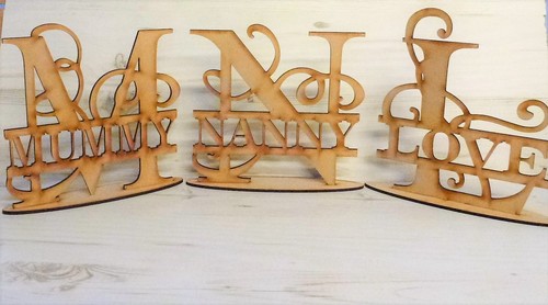 Word plaque split letter - word,