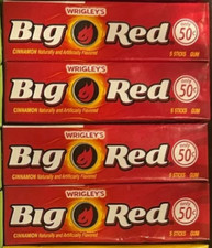 BIG RED Cinnamon Chewing Gum American Wrigleys 4x5 stick Pks UK Seller APR2026