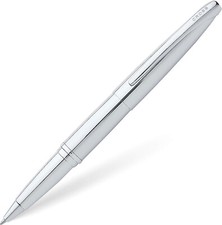 Cross ATX Rollerball Pen Pure Chrome Finish Black Ink
