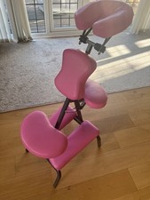 Massage Chair Pink Portable w/ Bag Folding Travel SPA Therapy Tattoo Bench