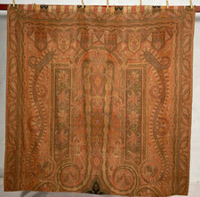 Antique 19TH Century Lovely Kashmir Style Paisley Romal Piano Shawl 162x160 cm