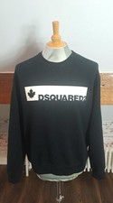 DSQUARED2 SWEATSHIRT SIZE MEDIUM BLACK & WHITE IN GOOD CONDITION