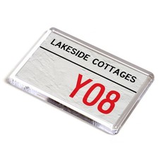 FRIDGE MAGNET - Lakeside Cottages YO8 - UK Postcode