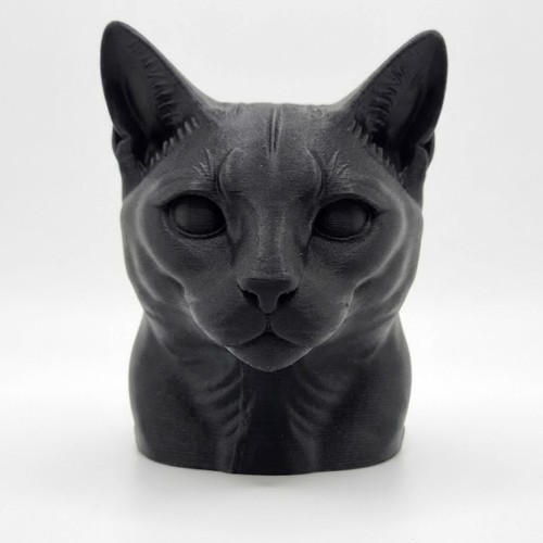 Russian blue cat bust - blue,